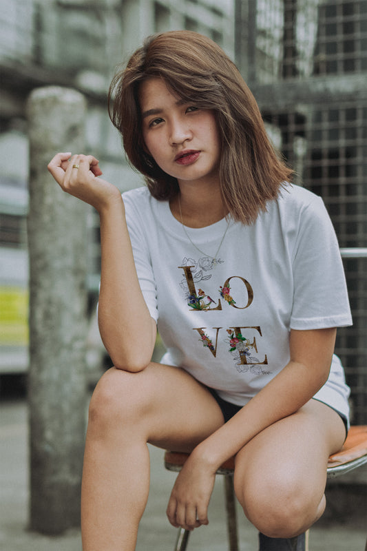 Love Quote Printed Oversized T-shirt
